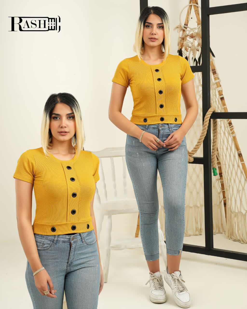 کراپ تیشرت حلقه دار فانریپ
