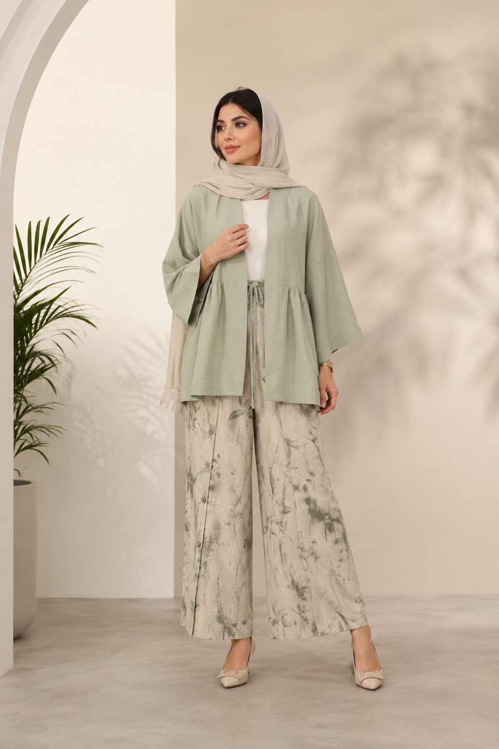 ست شومیز عروسکی با شلوار طرح دار